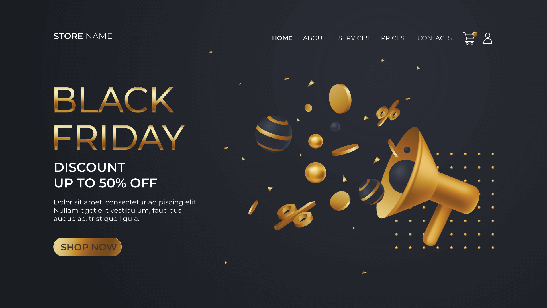 Black Friday landing page