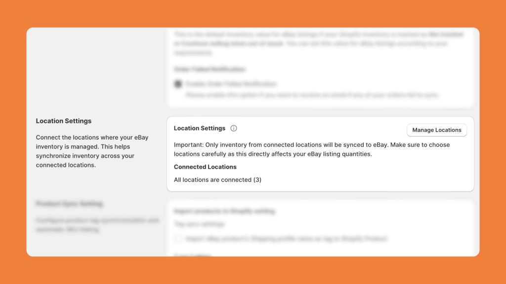 eBay DPL Location Settings